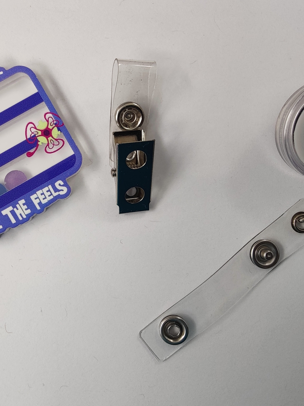 Handmade Badge Reel- Inside Out Shaker